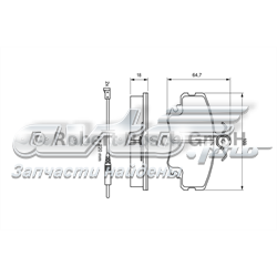 Колодки гальмівні передні, дискові 0986467720 BOSCH