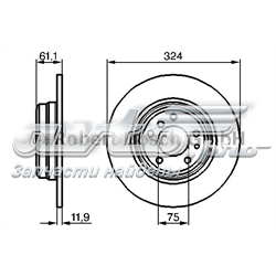 Задні дискові гальма 0986478095 BOSCH