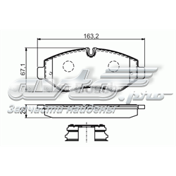 Передние тормозные колодки 0986494582 Bosch