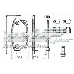 0 986 494 614 Bosch sapatas do freio traseiras de disco