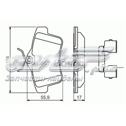 0986494640 Bosch sapatas do freio traseiras de disco