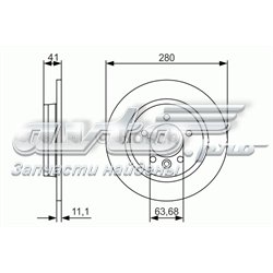 0986479691 Bosch диск тормозной задний