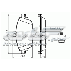 0986494662 Bosch sapatas do freio dianteiras de disco