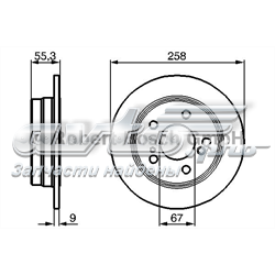 Дискові гальма 0986478188 BOSCH