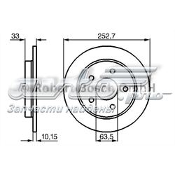 Дискові гальма 0986478196 BOSCH