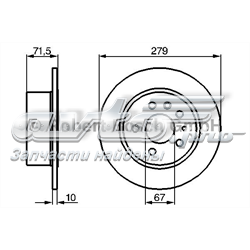 Дискові гальма 0986478199 BOSCH