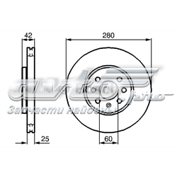 0 986 479 B68 Bosch disco do freio dianteiro