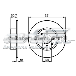 Задні дискові гальма 0986478238 BOSCH