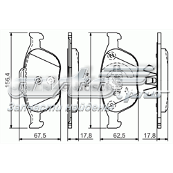 0986495066 Bosch sapatas do freio dianteiras de disco