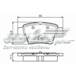 0986495092 Bosch sapatas do freio traseiras de disco