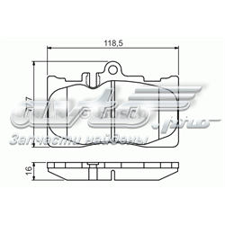 Передние тормозные колодки 0986495138 Bosch