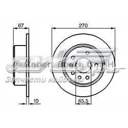 Задні дискові гальма 0986478267 BOSCH