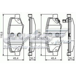 0986495155 Bosch sapatas do freio traseiras de disco