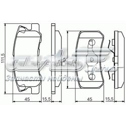 0986495172 Bosch sapatas do freio traseiras de disco