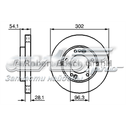 Диск гальмівний передній 0986479230 BOSCH