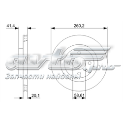 Гальмо дискове переднє 0986479346 BOSCH