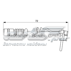 Датчик зносу гальмівних колодок, задній 1987473057 BOSCH