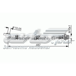 Шланг гальмівний передній, правий 1987476168 BOSCH