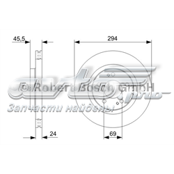 Гальмо дискове переднє 0986479372 BOSCH