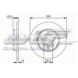 Диск гальмівний задній 0986479R91 BOSCH