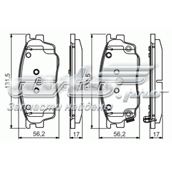 Тормозные колодки Bosch 0986495087