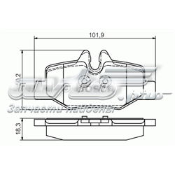 Колодки дисковые  Bosch 0986495088 цена, от 18.22 USD