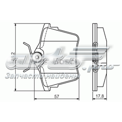 0986495090 Bosch sapatas do freio traseiras de disco