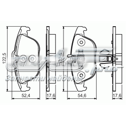 0986495105 Bosch sapatas do freio traseiras de disco