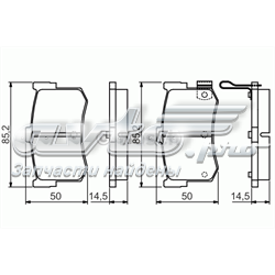 0986495121 Bosch sapatas do freio traseiras de disco