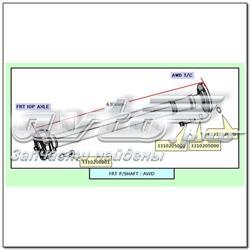 Кардан передній 3310009502 SSANG YONG