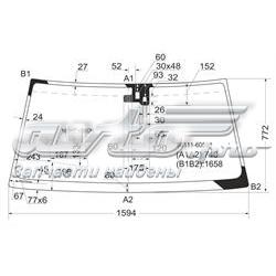 Лобовое стекло 5611160590 Toyota