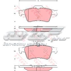 Колодки гальмівні задні, дискові GDB1621 TRW