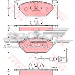 Колодки гальмівні дискові комплект GDB1386 TRW