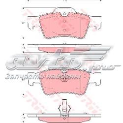 Задні гальмівні колодки GDB1546 TRW