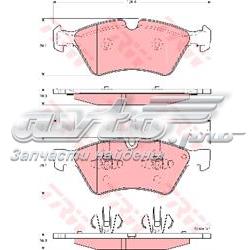 Колодки гальмівні передні, дискові GDB1642 TRW