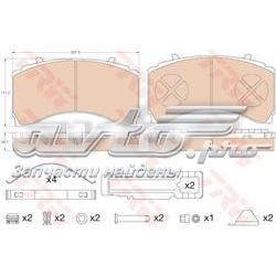 GDB5110 TRW sapatas do freio traseiras de disco