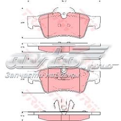 Колодки гальмівні задні, дискові GDB1643 TRW