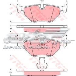 Задні гальмівні колодки GDB1265 TRW