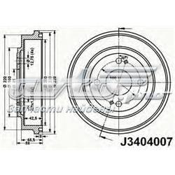 J3404007 Jakoparts tambor do freio traseiro