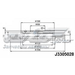 J3305028 Jakoparts disco do freio dianteiro