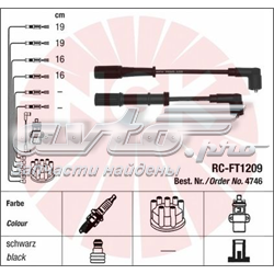 Провід високовольтні, комплект 4746 NGK