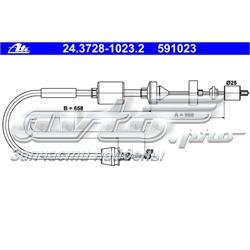 Трос зчеплення 24372810232 ATE