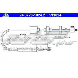 24.3728-1024.2 ATE cabo de embraiagem