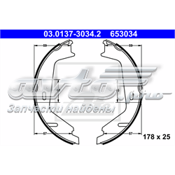 03.0137-3034.2 ATE sapatas do freio de estacionamento
