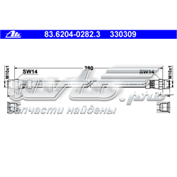 Гнучка гальмівна трубка задня 83620402823 ATE