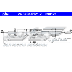 24.3728-0121.2 ATE cabo de embraiagem