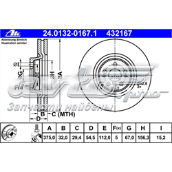Тормоз дисковый передний ATE 24013201671 цена, от 106.68 USD