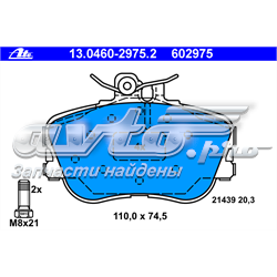 Передние тормозные колодки 602975 ATE