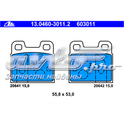 Задние тормозные колодки 603011 ATE