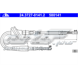 Задний трос ручника ATE 24372701412 цена, от 12.23 USD